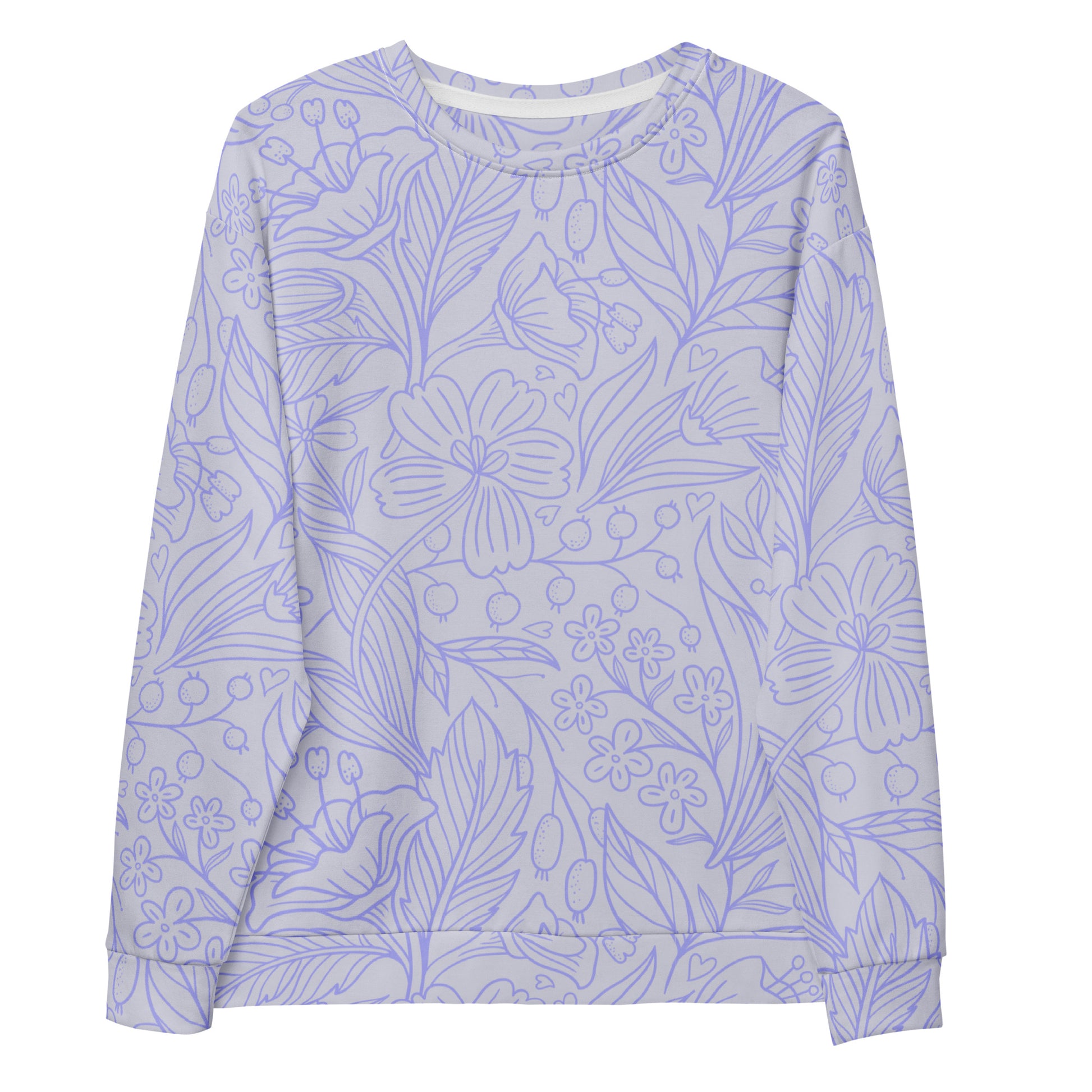 All over print floral pattern sweatshirt